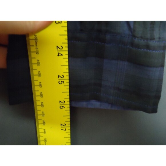 Rock & Republic Button Down Shirt Mens Size XL Blue/Black Long Sleeve Plaid - Picture 8 of 10
